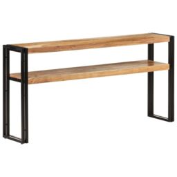 Berkfield Home Console Table 150x30x75 cm Solid Acacia Wood in Brown - Size: 150 x 30 x 75 cm - thumbnail 6