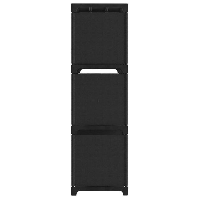Berkfield Home Modern 9-Cube Display Shelf Black 103x30x107.5 cm Fabric - image 1