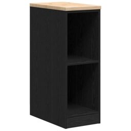 Berkfield Home Garage Storage Cabinet Black 30x51x85 cm Solid Wood Pine - Size: 30 x 51 x 85 cm - thumbnail 2