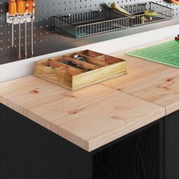 Berkfield Home Garage Storage Cabinet Black 30x51x85 cm Solid Wood Pine - Size: 30 x 51 x 85 cm - thumbnail 4