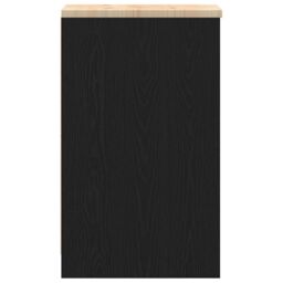 Berkfield Home Garage Storage Cabinet Black 30x51x85 cm Solid Wood Pine - Size: 30 x 51 x 85 cm - thumbnail 6