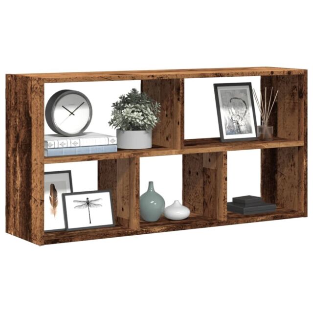 Berkfield Home Wall Shelf Old Wood 100x25x50 cm Engineered Wood in Brown - Size: 100 x 25 x 50 cm - image 1