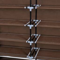 Berkfield Home Fabric Shoe Cabinet with Cover 115 x 28 x 110 cm Brown - thumbnail 6