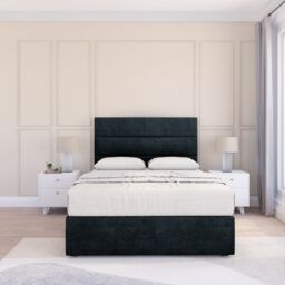 "Sloomy Texas Naples Bed Set With 4 Drawers, Mattress & 54"" Headboard in Black - Size: Small Double" - thumbnail 2