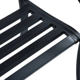 Berkfield Home Decorative Garden Bench 125 cm Black Steel - thumbnail 6