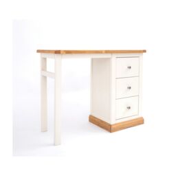 Cabinet Bits Trevi 3 Drawer Desk - Dressing Table Chrome Knob in Off-White - thumbnail 2