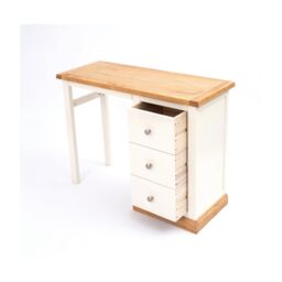 Cabinet Bits Trevi 3 Drawer Desk - Dressing Table Chrome Knob in Off-White - thumbnail 4