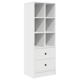 Berkfield Home Desk with Storage White Engineered Wood - thumbnail 5