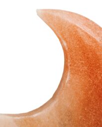 Orsina Crescent Moon Pink Natural Salt Lamp, Reduce Stress Moon Salt Lamp, Hassle-free Care Moon Salt Lamp in Orange - thumbnail 2