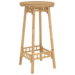 Berkfield Home Outdoor Bar Table Round √ò55x100 cm Bamboo in Brown - Size: 55x100 cm - thumbnail 7