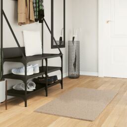 Berkfield Home Rug HUARTE Short Pile Soft & Washable Sand 60x110 cm in Brown - Size: Medium - thumbnail 1