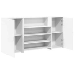 Berkfield Home Reception Desk White 200x50x103.5 cm Engineered Wood - thumbnail 6