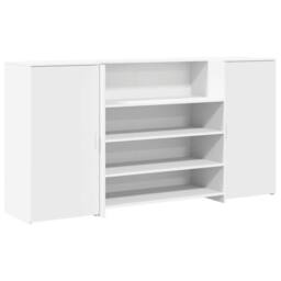 Berkfield Home Reception Desk White 200x50x103.5 cm Engineered Wood - thumbnail 3