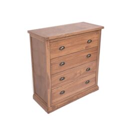 Cabinet Bits Tirolo 4 Drawer Chest of Drawers Brass Cup Handle in Brown - thumbnail 3
