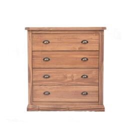 Cabinet Bits Tirolo 4 Drawer Chest of Drawers Brass Cup Handle in Brown - thumbnail 2