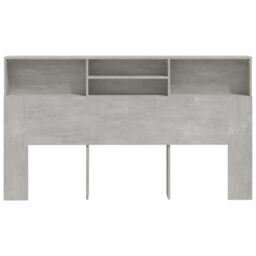 Berkfield Home Headboard Cabinet Concrete Grey 180x19x103.5 cm - thumbnail 3
