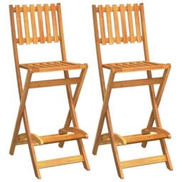Berkfield Home 3 Piece Outdoor Bar Set Solid Wood Acacia in Brown - thumbnail 4