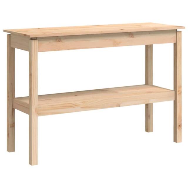 Berkfield Home Console Table 110x40x75 cm Solid Wood Pine in Light Tan - Size: 110 x 40 x 75 cm - image 1