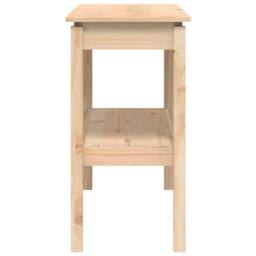 Berkfield Home Console Table 110x40x75 cm Solid Wood Pine in Light Tan - Size: 110 x 40 x 75 cm - thumbnail 5