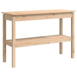 Berkfield Home Console Table 110x40x75 cm Solid Wood Pine in Light Tan - Size: 110 x 40 x 75 cm