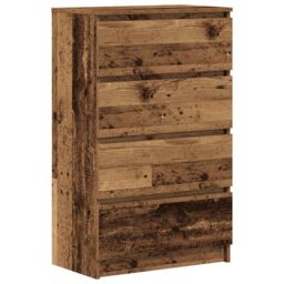 Berkfield Home Sideboard Old Wood 60x35x98.5 cm Engineered Wood in Brown - thumbnail 2