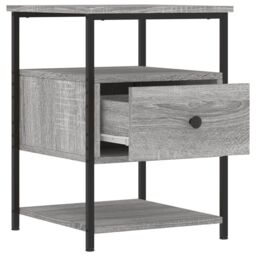 Berkfield Home Bedside Cabinet Grey Sonoma 40x42x56 cm Engineered Wood - Size: 40 x 42 x 56 cm - thumbnail 5