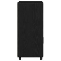 Berkfield Home Rolling Cabinet Black Oak 55x40x91 cm Engineered Wood - Size: 55 x 40 x 91 cm - thumbnail 8
