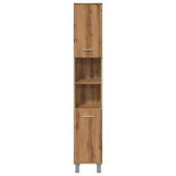 Berkfield Home Bathroom Cabinet Artisan Oak 30x30x179 cm Engineered Wood in Brown - Size: 30 x 30 x 179 cm - thumbnail 4