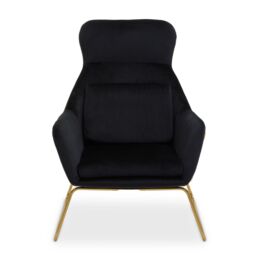 Orsina Stockholm Velvet Armchair in Black - thumbnail 7