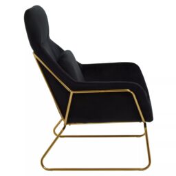 Orsina Stockholm Velvet Armchair in Black - thumbnail 3