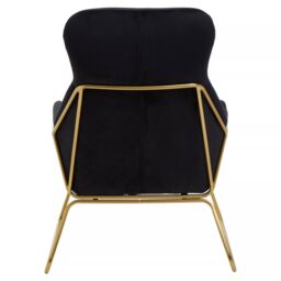 Orsina Stockholm Velvet Armchair in Black - thumbnail 4