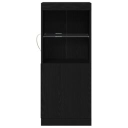 Berkfield Home Sideboard with LED Lights Black Oak 41x37x100 cm - Size: 41 x 37 x 100 cm - thumbnail 5