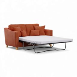 The Great Sofa Company Jackson Chenille Sofa Bed in Terracotta - Size: 2 Seater - thumbnail 3