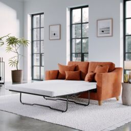 The Great Sofa Company Jackson Chenille Sofa Bed in Terracotta - Size: 2 Seater - thumbnail 2