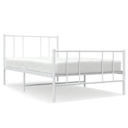 Berkfield Home Metal Bed Frame with Headboard & Footboard White 90x190 cm Single - thumbnail 3