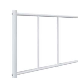 Berkfield Home Metal Bed Frame with Headboard & Footboard White 90x190 cm Single - thumbnail 9