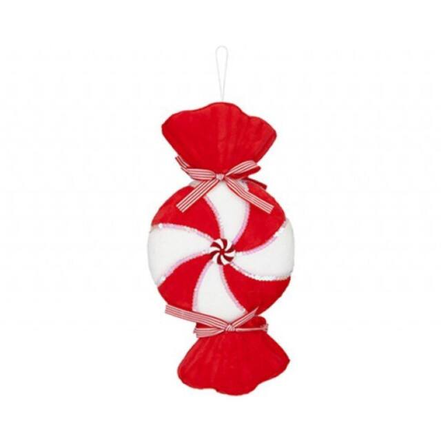 Garden Greatness Large Hanging Candy Cane Sweet Decoration in Red - Size: 1 Pack