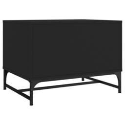 Berkfield Home Modern Coffee Table with Glass Doors Black 68.5x50x50 cm - thumbnail 7