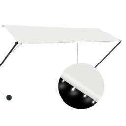 Berkfield Home Retractable Awning with LED 300x150 cm Cream - thumbnail 2