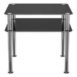 AVF Classic 60 x 60cm Glass Side Table in Black - Size: A - thumbnail 2
