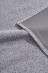 H&O Direct Grey Faux Linen Blackout Curtains Pair with Back Tab & Pole Pocket Top, 168cm W x 229 cm H - thumbnail 5