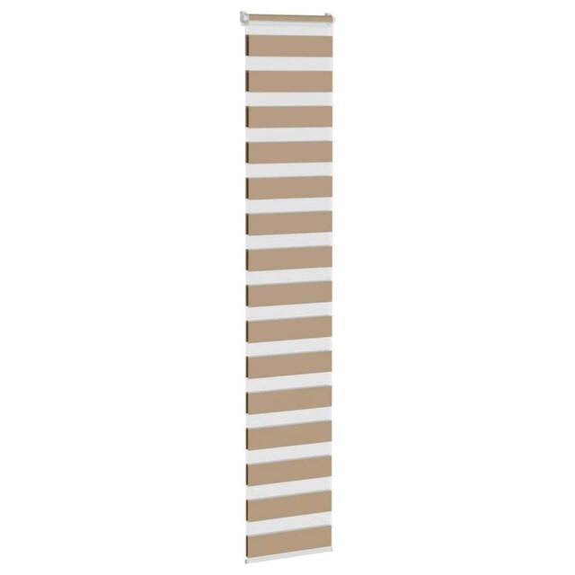 Berkfield Home Elegant Zebra Blind Sand Brown 50x200 cm Fabric Width 45.9 cm Pol - image 1