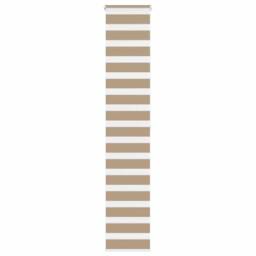 Berkfield Home Elegant Zebra Blind Sand Brown 50x200 cm Fabric Width 45.9 cm Pol - thumbnail 2