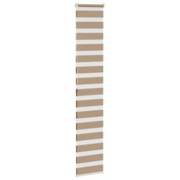 Berkfield Home Elegant Zebra Blind Sand Brown 50x200 cm Fabric Width 45.9 cm Pol - thumbnail 4