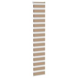 Berkfield Home Elegant Zebra Blind Sand Brown 50x200 cm Fabric Width 45.9 cm Pol