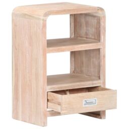 Berkfield Home Bedside Table 40x30x60 cm Solid Acacia Wood in Brown - Size: 40 x 30 x 60 cm - thumbnail 2