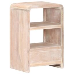 Berkfield Home Bedside Table 40x30x60 cm Solid Acacia Wood in Brown - Size: 40 x 30 x 60 cm - thumbnail 5