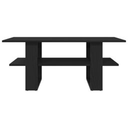 Berkfield Home Coffee Table Black Oak 102x55x42 cm Engineered Wood - Size: 102 x 55 x 42 cm - thumbnail 6