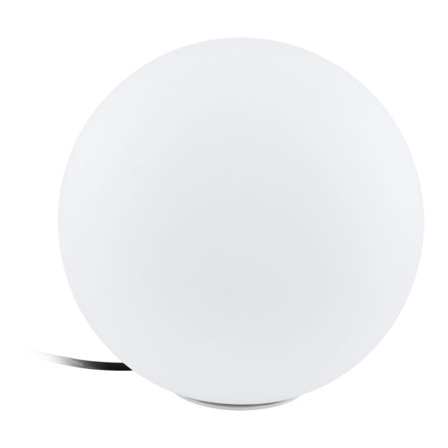 Loops IP65 Outdoor Garden Ball Light White Plastic 1 x 40W E27 Bulb 300mm Globe - image 1