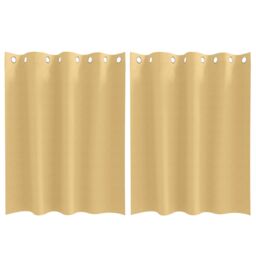 Berkfield Home Curtains with Curtains 2 pcs Beige 140 x 140 cm Polyester - thumbnail 2